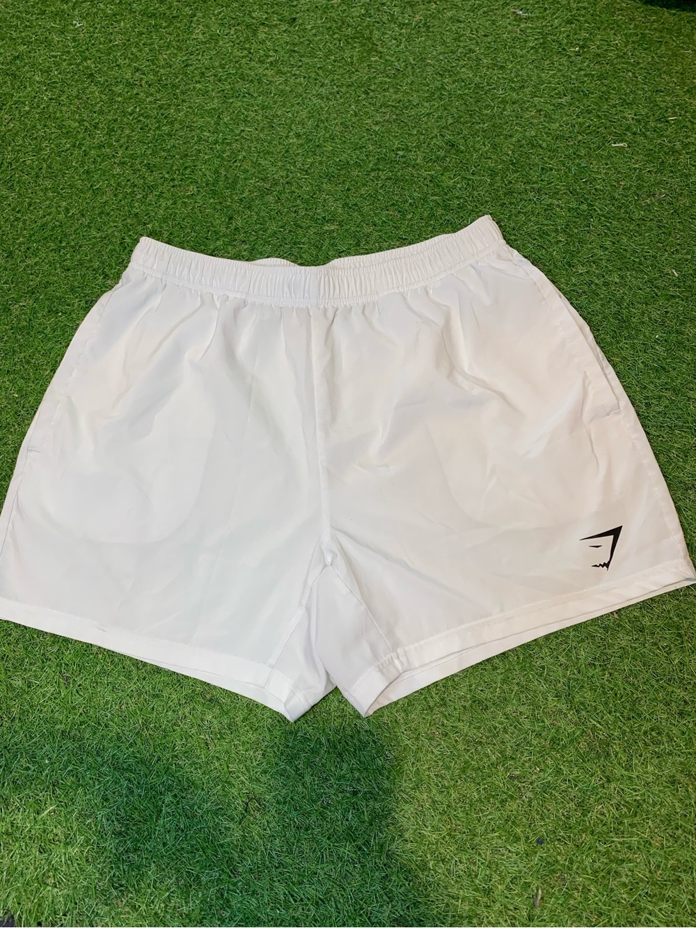 Gymshark white shorts, size M